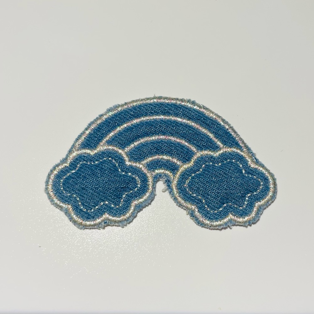 Stoney Clover lane denim rainbow patch